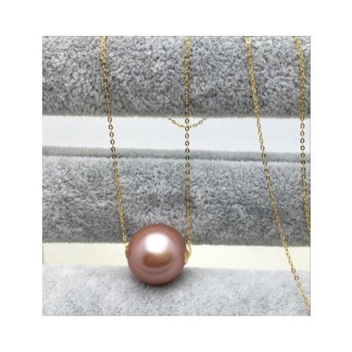 Noble jewelry elegant mm south sea round lavender pearl pendant 18inch 14k