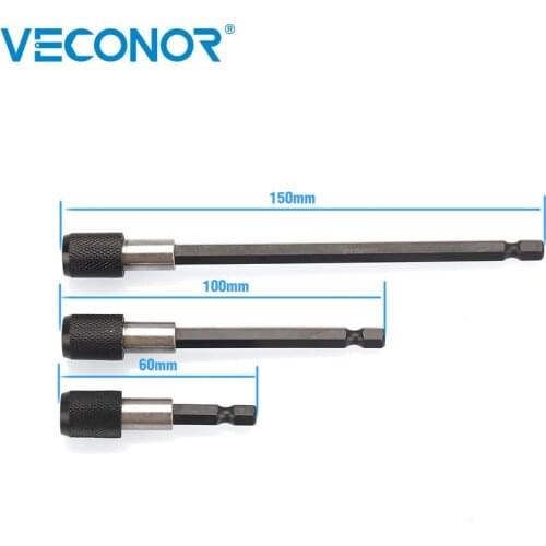 1/4" 6.35mm Quick Drop Extension Shaft For Electric Screwdriver Electric Drill Air Tools Extension Rod With Magnet