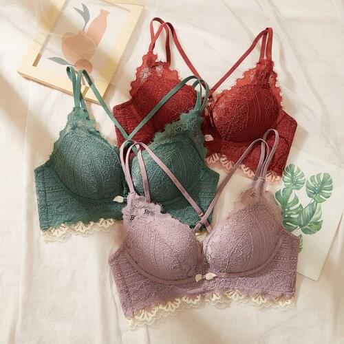 Bralette Active Wire Free Bra For Woman Push Up Lingerie Underwear For Young Woman Everyday Summer New Sexy Lace Womens Bra