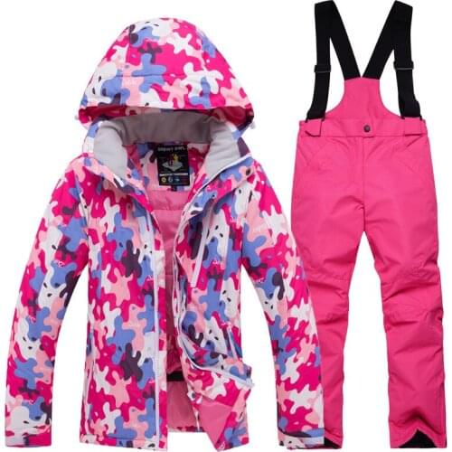 -30 Degree Childrens Ski Suit 2021 Winter Snowboard Jackets For Girls Outdoor Snow Suits Warm Waterproof Kids Ski Jackets