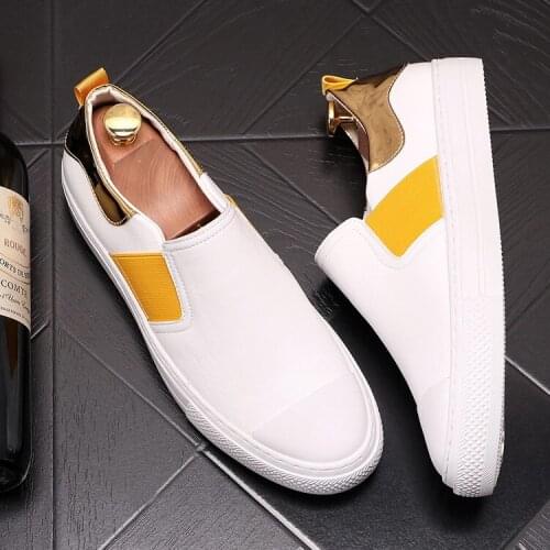 ERRFC Luxury Men Casual Shoes Fashion Slip On Round Toe Concise Trending Flat Shoes For Man Leisure Platform Hombre Zapatos