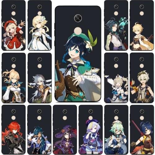 FHNBLJ genshin impact Phone Case for RedMi note 4 5 7 8 9 pro 8T 5A 4X case