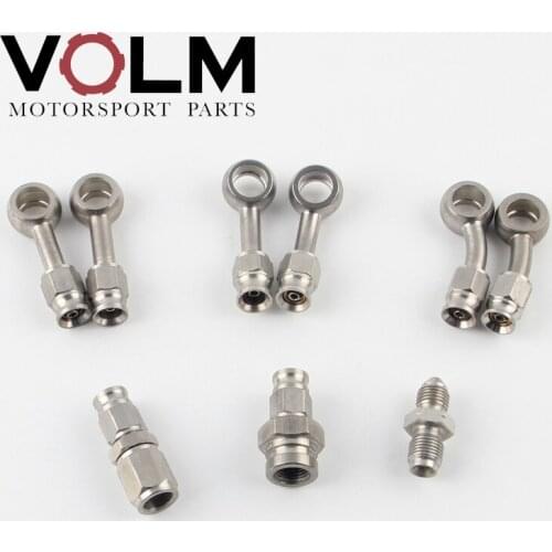 Car motorcycle Motor Bike hydraulic PTFE brake hose stainless steel swivel banjo fitting turbo oil line Fitting AN3 end
