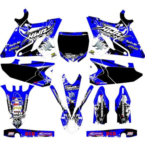 Full set of 3M Stickers kits Motocross YZ125/250 Backgrounds Graphics Decals for Yamaha YZ125 YZ250 2015 2016 2017 2018 2019