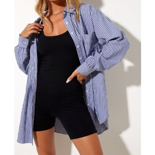 Classic Plaid/Solid Color/Stripe Shirt Female Lapel Long Sleeve Single-breasted Loose Style Wild Casual Daily Wear Shirt Tops