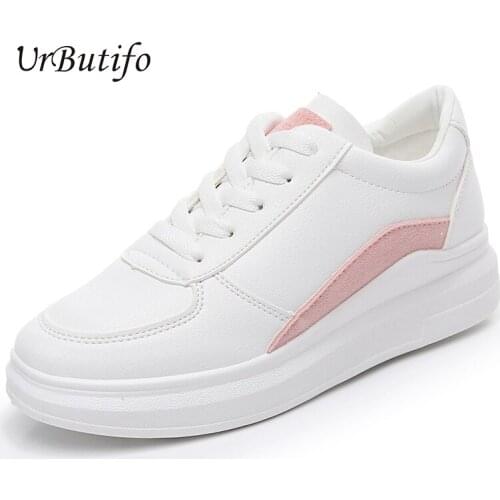 Urbutifo Womens Casual Shoes Soft Platform Shoes Women Sneakers 2019 Spring Women Vulcanized Shoes Sewing Sapatilhas Mulher