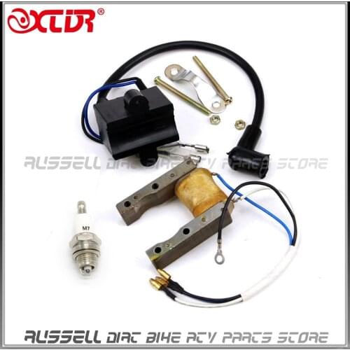 CDI Ignition Coil Magneto for Motorized 49cc 66cc 80cc Engine Bicycle Spark Plug