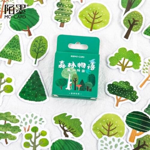 Mo.card deep forest mini paper diary sticker Scrapbooking Decoration label 1 lot = 1 pack retail