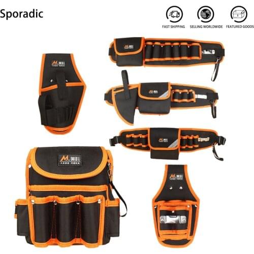 Multi-functional Electrician Tools Bag Waist drill sleeve Pouch Belt Storage Holder Organizer Garden Tool Storage System Rag Bag