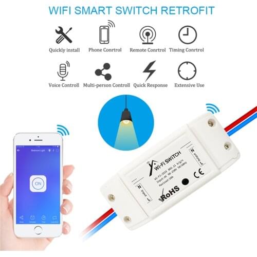 AC90~220V eWeLink Wifi Switch Module 2200W/10A Wifi DIY Smart Wireless Remote Switch Work with Alexa Google Home IFTTT