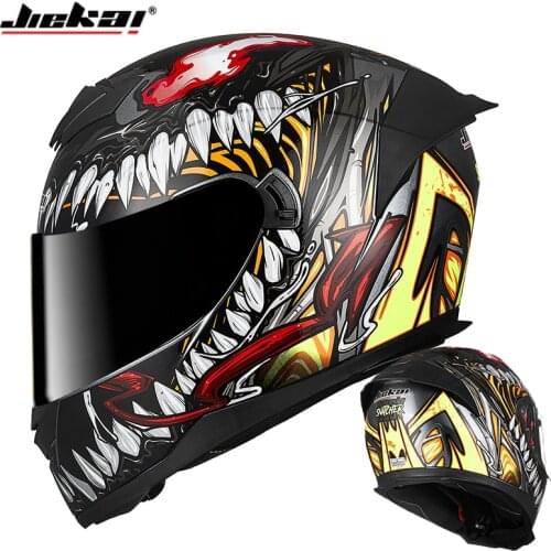 JIEKAI Motorcycle Helmet Motorbike Riding Full Face Helmets Motocross Moto Racing Casco Moto Touring Double Lens
