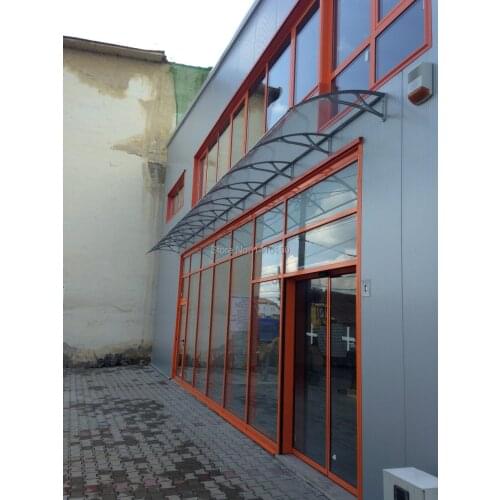 DS100360, depth 1000mm,width 3600mm,strong structure aluminum bracket polycarbonate awning,polycarbonate canopy