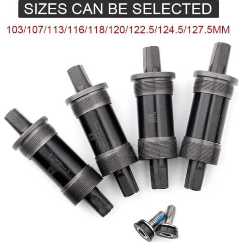 WUZEI Bicycle Bottom Bracket With Screw 68mm*103/113/116/118/120/127.5mm MTB Bike Parts BB for Square Tapered Spindle Crankset