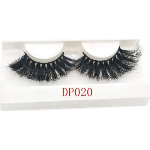 Wispy full strip 25mm mink eyelashes russia volume handmade real mink hair 25mm mink eyelashes with free tray