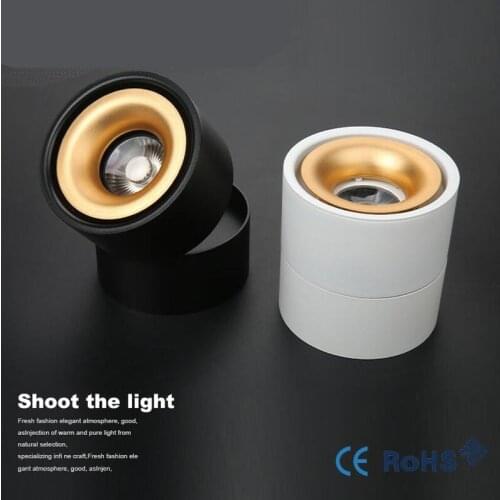 Surface Mounted 15W 20W COB LED Ceiling Lamp Foldable 360 Degree Rotatable LED Downlight Background for Clothes Store Lighting