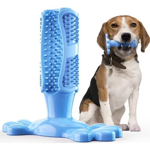 Rubber Dog Chew Toys Dog Toothbrush Teeth Cleaning Toy Dog Pet Toothbrushes Brushing Stick Pet Dog Supplies Puppy Pet Dog Toys