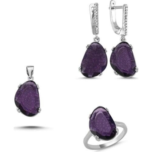 Silver 925 Sterling Zircon Cubic Zirconia Set