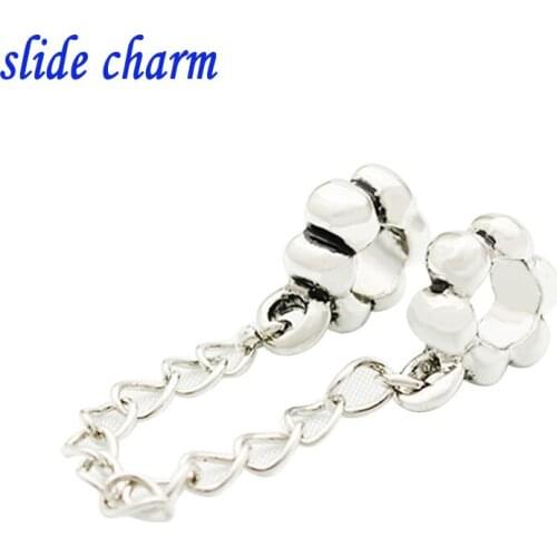 Slide charm Free shipping Childrens birthday pumpkin security chain fashion charm beads fit Pandora charm bracelets