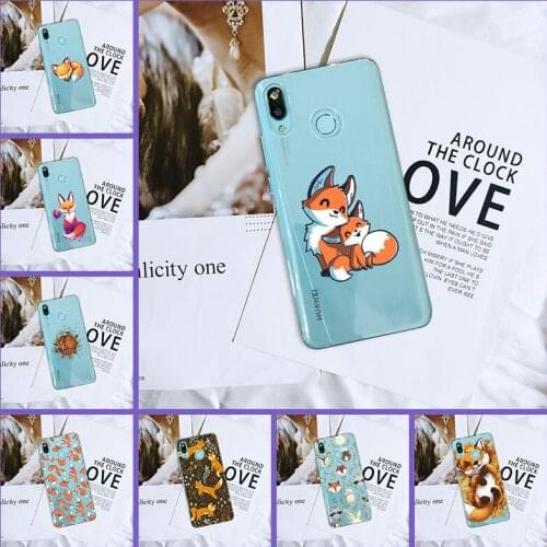 Kawaii Fox Animal Phone Case Silicone For Huawei Nova 5 4 4E 3 3I 3E 2i 2 Lite Plus Back Cover For Huawei Nova Smart Lite 2017