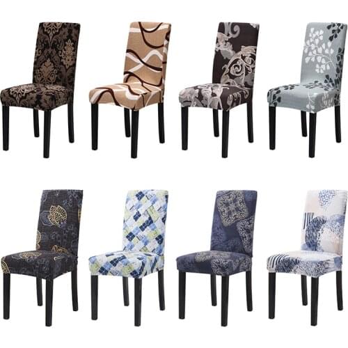 Modern Printed Chair Covers Anti-dirty Washable Stretch Dining Chair Cover for Banquet Party Restaurant Home Decoration