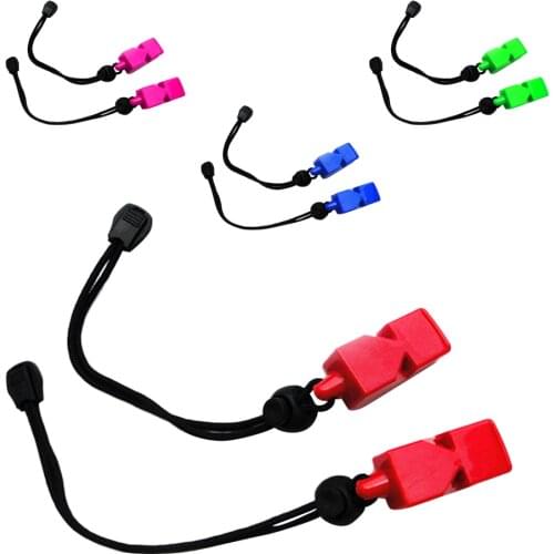 2 Pieces Emergency Survival Safety Whistles with Wrist Strap for Scuba Diving Kayaking Water Sports Outdoor Camping Hiking