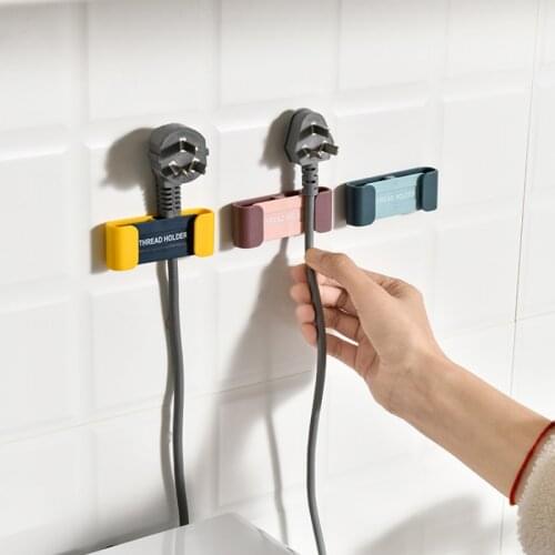 Multi-purpose Socket Holder Easy To Organize Free Plug Holder Mobile Phone Data Cable Storage Rack Hooks Plug Cable Holder