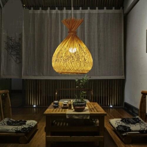 Japanese Pendant lights Theme Restaurant Little Birds Nest lamp Creative Art Bamboo Light Individuality Tea Room restaurant lamp