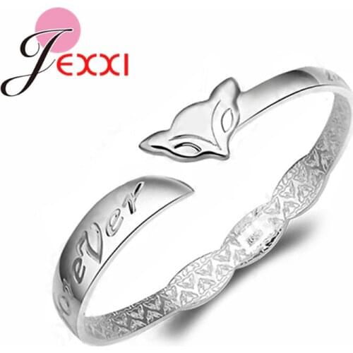 Fashion Jewelry Romantic Forever Bangles 925 Sterling Silver Bracelets Bangles Fashion Wedding Jewelry Bracelets For Women