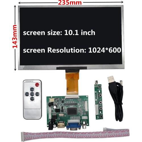 9 inch LCD Screen Display Monitor with Remote Driver Control Board 2AV HDMI VGA for Raspberry Pi Banana/Orange Pi mini computer