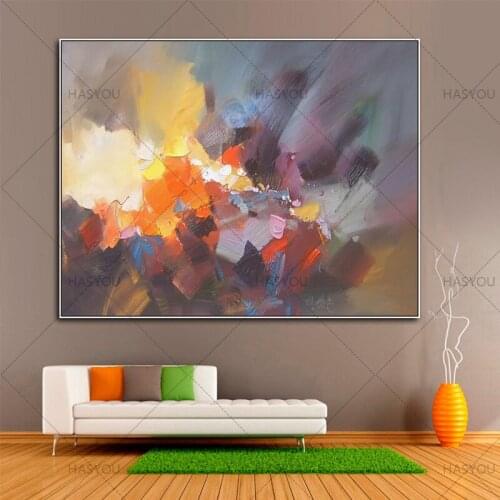 100% handpainted knife oil painting on canvas modern abstract wall Art Decor colourful picture wall art room home decoration