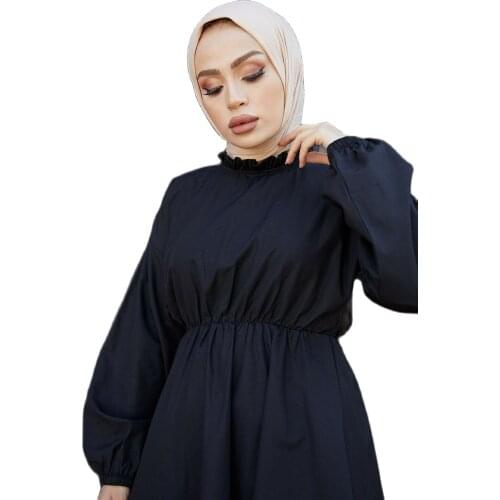 2021 Hijab Womens Elastic Waist Sport Suit Linen Fabric Islamic Muslim Clothing Fashion Quality Stylish Turkey Long Sleeve New