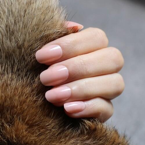 24pcs new product Brow sales Nude color false nails long oval head fake nail pink candy color gray Full set MqpQ