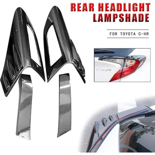 For toyota chr 2018 accessories rear light cover carbon fiber style Rear Tail Light Lamp Eyebrows Cover Trim Sticker 2016 2017