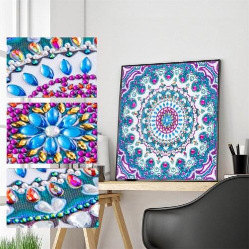 Special Shaped Diamond Embroidery 5D DIY Mandala Flower Diamond Painting Drill Cross Stitch Kits Crystal Home Decor Accessories