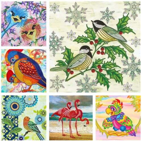 5D Diamond Painting Special-shaped Drill Animal DIY Diamond Embroidery Mosaic Flowers and Bird Cross Stitch Kit Home Wall Decor