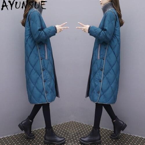 AYUNSUE Winter Jacket Women Autumn 2021 Plus Size 4XL Long Coat Female Jackets Casual Parkas Korean Style Casaco Feminino Gxy63