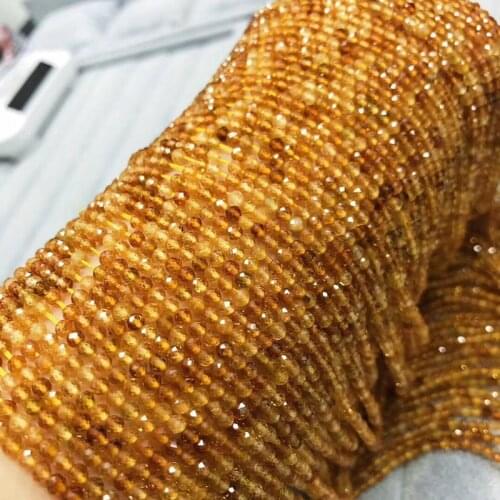 Icnway 38cm Natural Yellow Tourmaline 2x3mm Roundel Faceted Beads Diy Jewelry Accessorie Necklace Bracelet Earrings Loose Beads