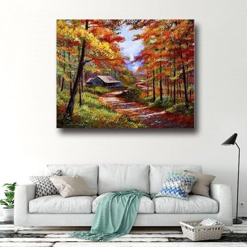 DIY colorings pictures by numbers with colors landscape picture drawing painting by numbers framed Hom