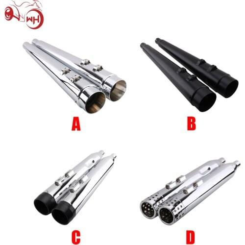 For Harley Touring Bagger Models 1995-2016 Dresser Road King Electra Glide Motorcycle 4" Megaphone Exhaust Pipe Muffler Slip-On