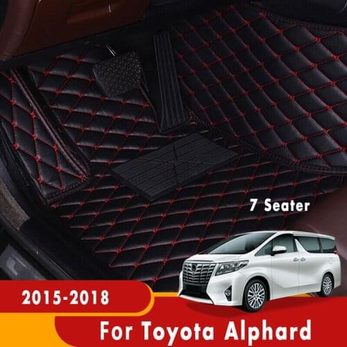 For Toyota Alphard 2018 2017 2016 2015 (7 seats) Car Floor Mats Auto Interiors Carpets Foot Dash Rugs Pads Covers Accessory