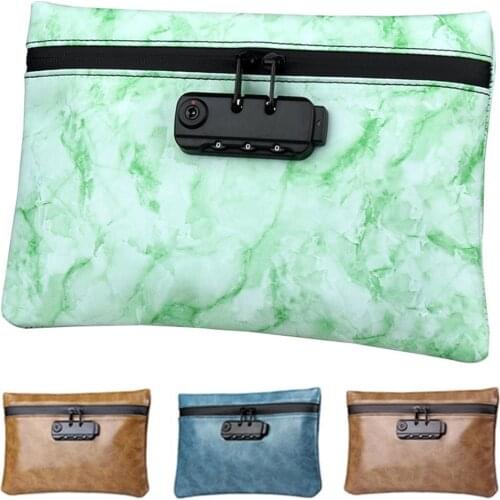 Travel bag Portable Travel Activated Carbon Coded Lock Smell Proof Tobacco Bag Storage Case Travel storage bag