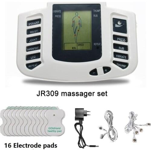 Electrical Stimulator Full Body Relax Muscle Therapy Massager Massage Pulse tens Acupuncture Health Care Slimming Machine 16pads