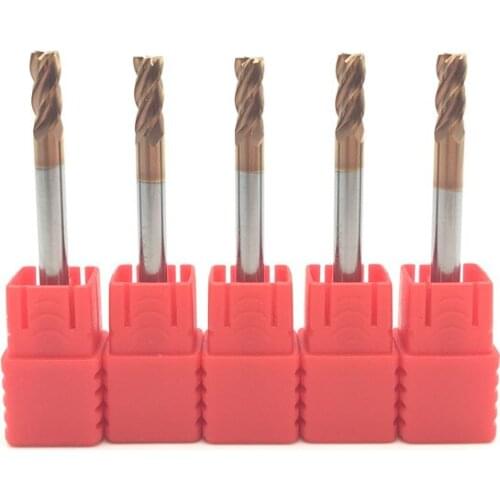 5PCS HRC60 4mm Solid Carbide Endmills ENDMILL D4X11XD4X50L 4 Flute Standard Length Side milling Slotting Profiling face mill