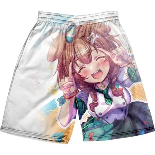 HOLOLIVE VTuber Inugami Korone 3D Print Summer Holiday Women/Men Elastic Waist Japan Streetwear Shorts Kawaii Beach Shorts
