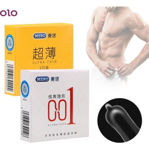 Sex Tools for Men Large Oil Lubricated Condom Products for Adults 3Pcs/set Natural Latex Ultra Thin Condom Sex Products