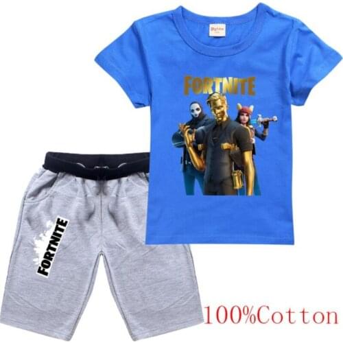 The 2021 summer Disney cartoon short-sleeved cotton T-shirt + leisure suit pants in children