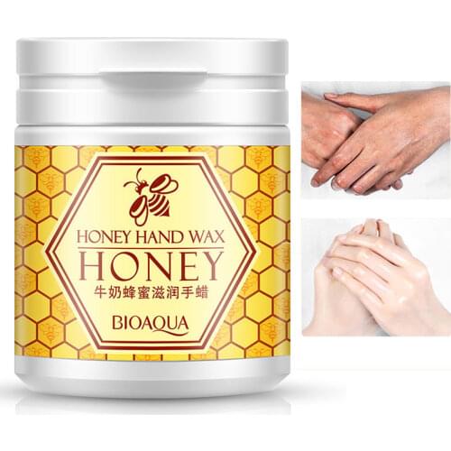 1Pcs Hand Mask Wax Brighten Moisturizing Improve Rough Anti-Drying Anti-Cracking Repair Whitening Milk Honey Skin Care 170g