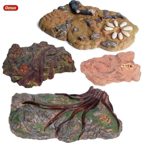 Oenux Jurassic Dinosaur Platform Simulation T-Rex Dinosaurio World Model Action Figures DIY Base Collection Decoration Kid Toy