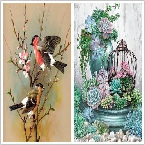 40x50cm DIY frame oil painting by numbers kit for adults bird acrylic art supplies coloring by numbers paints