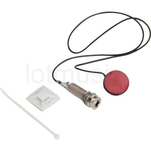 Single Head Passive Ukulele Pickup with Endpin Jack for Ukelele Uke Parts Chrome